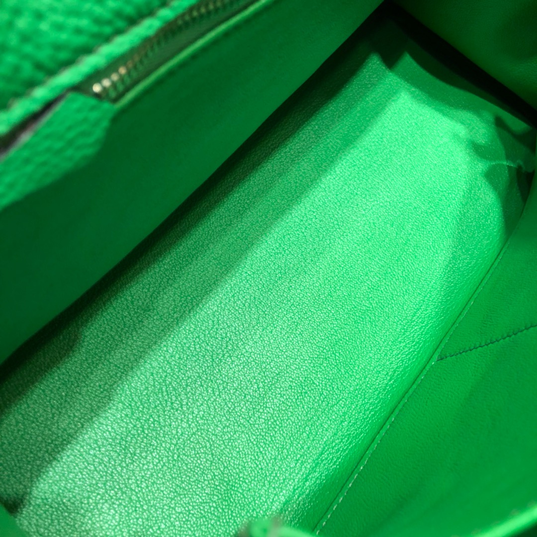 Hermes Kelly 32cm Handbag Shoulder Bag in Green Togo Leather